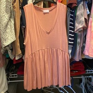 Pink Lily Peplum tank